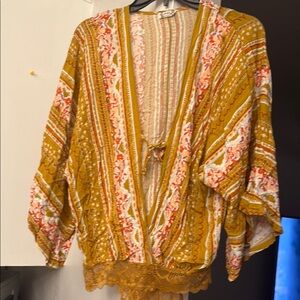 Free People Multicolor Bohemian Bodysuit